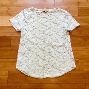 :loft: mint green lace tee